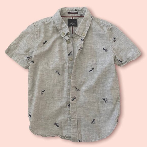 CACTUS Adorable Boys Button Down Shirt Sleeve Cotton Shirt - Picture 1 of 6